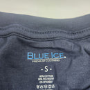BLUE ICE MENS CHARCOAL LONG SLEEVE STRETCH HENLEY SHIRT SIZE: MEN S - NAVY - Brand New