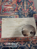 KATHY IRELAND FLANNEL PRINTED AREA RUG 4FT X 6FT, 100% POLESTER - VINTAGE RUBY - Like New
