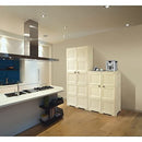 CLEVERMADE OMNIMODUS PLASTIC STORAGE CABINET WITH DOORS MEDIUM - CREAM - Like New