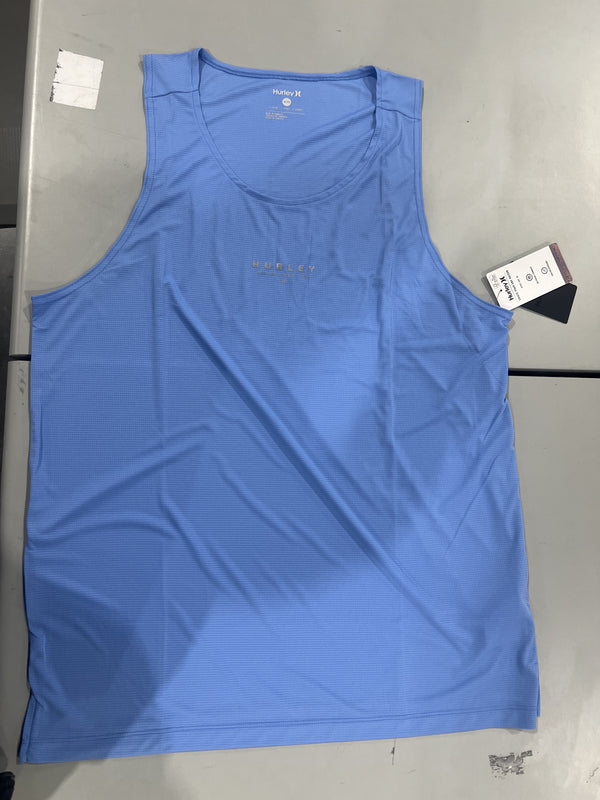 HURLEY MEN'S STRAY TEXTURE TANK TEE - SIZE: MEN XL - AQUIFER - Brand New