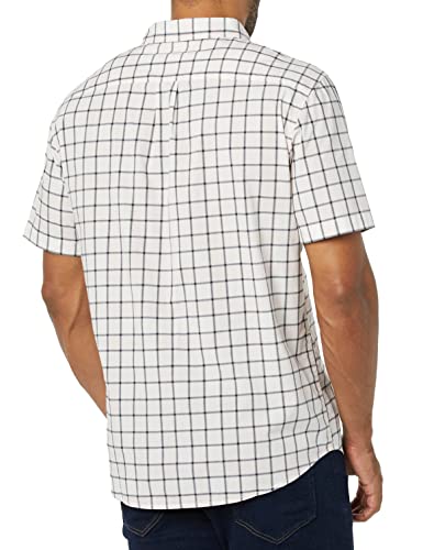 AMAZON ESSENTIALS MEN'S SLIM-FIT POPLIN SHIRT SIZE: MEN M - PINK BUFFALO PLAID - Brand New