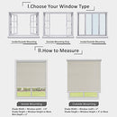 Cordless Blinds Blackout Roller Shades Room Darkening Window Blinds White Beige - Brand New