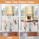 Heelalbaby 48" Extra Tall Baby Gates Dogs 55" Wide Retractable Baby Gate - White Like New