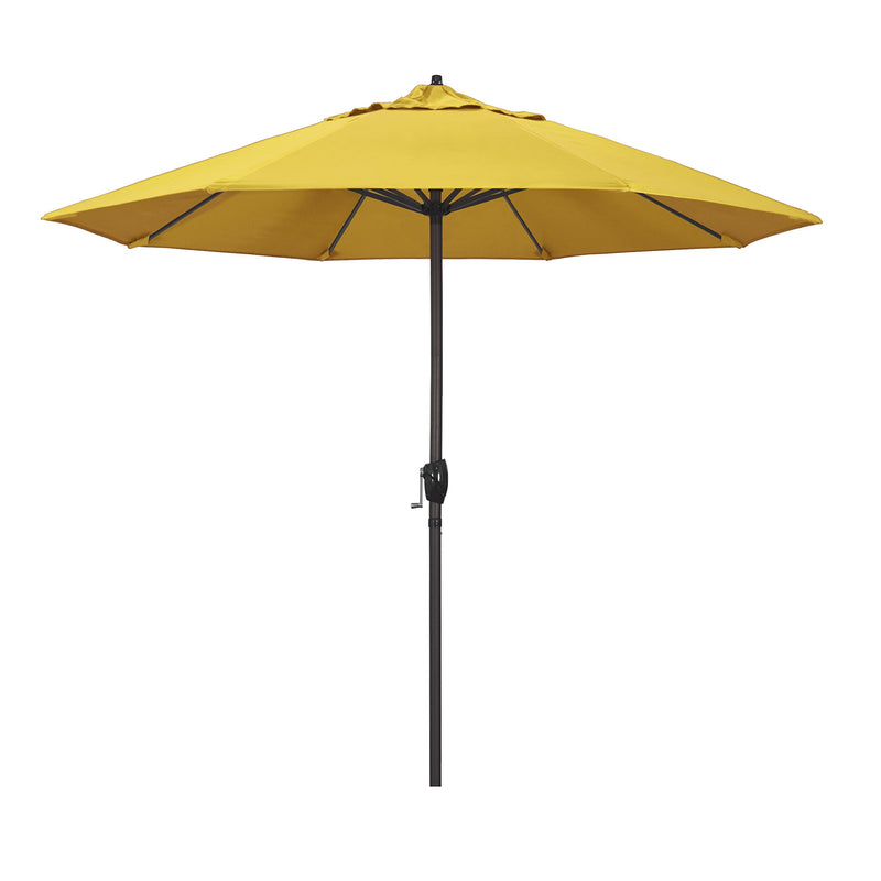 CALIFORNIA UMBRELLA 9' ROUND ALUMINUM OUTDOOR DECK CRANK LIFT - - Scratch & Dent