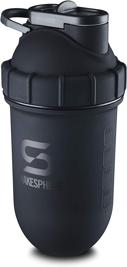 SHAKESPHERE Tumbler STEEL Protein Bottle HOT & Cold 24 oz SSTSMB - Matte Black - Like New