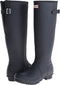 HUNTER FOOTWEAR WOMEN'S ORIGINAL TALL BACK ADJUSTABLE RAIN BOOTS NAVY SIZE 7 - Like New