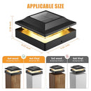 Brightown Solar Post Cap Lights 12 Pack Waterproof Fence Post Solar Lights Black - Like New