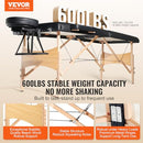 VEVOR Portable Massage Table 28" W, 2 Folding Lightweight Massage Table - Brand New