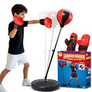 TOY LIFE PUNCHING BAG KIDS BOXING BAG GLOVES KIDS BOXING PUNCHING SET - BLACK - Like New
