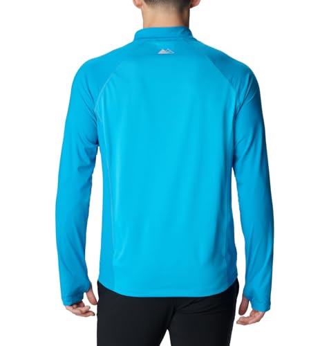 COLUMBIA MEN'S STANDARD M ENDLESS TRAIL 1/2 ZIP MESH LS - OCEAN BLUE - SIZE L - Brand New