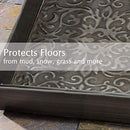 HF by LT Birch Forest Design Enamel Boot Tray, 30 x 13 inches, Putty Finish - Brand New