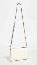 61385-122 Tory Burch Women's Mercer Pebbled Wallet Crossbody Cream - Brand New