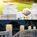 BRIGHTEVER 4X4 POST SOLAR LIGHTS SOLAR POST CAP LIGHTS WHITE 12-PACK WHITE - Like New