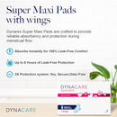 DYNAREX SUPER MAXI PADS WITH WINGS HIGH ABSORBENCY FEMININE SANITARY PADS - Brand New