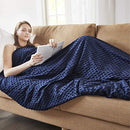 DEGREES OF COMFORT COOLMAX WEIGHTED BLANKET WASHABLE TWIN SIZE: 48X72 - NAVY - Like New