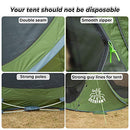 DEERFAMY Easy Pop Up Tent3 Person CampingTent InstantPop UpVestibuleArmy Green - Like New