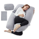 TELER Pregnancy Pillows U-Shaped Full Body Detachable 2-in-1 - 55" - NAVY BLUE - Brand New