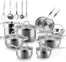 Duxtop Professional Stainless Steel Induction Cookware Set 19PC Stainless Steel - Like New