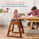ECR4KIDS ASATT HIGH CHAIR, TODDLER CHAIR - DARK WALNUT - Like New