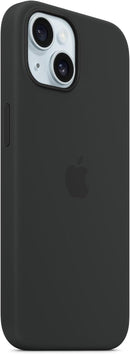 APPLE IPHONE 15 SILICONE MAGSAFE: LIGHTWEIGHT PHONE CASE - BLACK - Like New