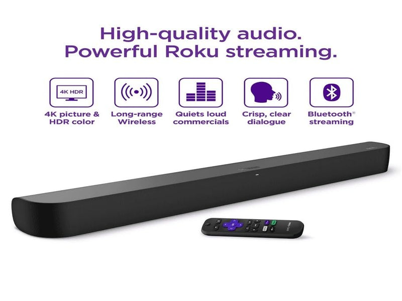 ROKU BLAST 2.0 SMART SOUNDBAR (1 SPEAKER)32" 100015705 - BLACK - Like New