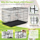 NFPSHOP 36 inch Large Dog Cage - Double Door with Handles B0D5XJVXH8 - Black - Brand New