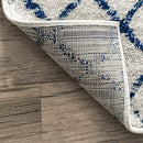 nuLOOM 4x6 Moroccan Blythe Area Rug, Light Blue, Faded Bohemian Design - Like New
