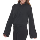 CJ2R0110 CALVIN KLEIN JEANS WOMEN'S HOODED BELL-SLEEVE TOP SIZE: WOMEN L - Brand New