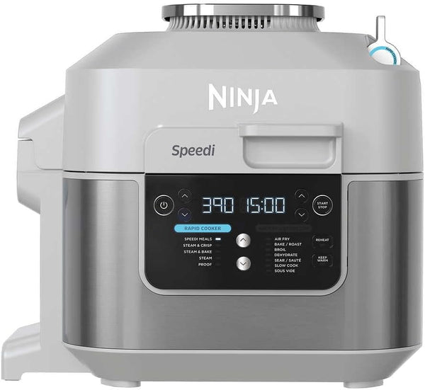 Ninja SF303CO 12-in-1 Functions Speedi Rapid Cooker Air Fryer 6-Quart Light Gray Like New