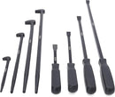 EXXO 8pcs Pry Bar 8, 12, 18, 25" Handle Prybars 6, 12, 16, 20" Rolling Pry Bars - Brand New