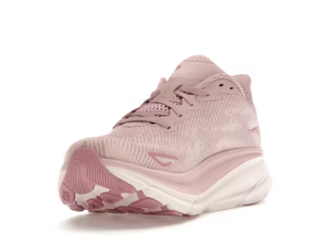 HOKA ONE ONE CLIFTON 9 - PALE MAUVE/PEACH WHIP - SIZE 8.5 - Like New