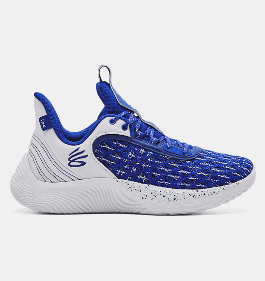 3025631 Under Armour Team Curry 9 Basketball Shoe Unisex Royal/White M11 W12.5 Like New