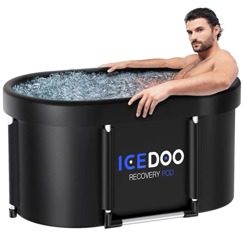 SUSBIE UPGRADE XL 129 GAL LARGE OVAL ICE BATH TUB FOR ATHLETES - BLACK - Like New