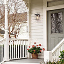 GEPOW OUTDOOR WALL LIGHTS FARMHOUSE EXTERIOR WALL SCONCES LIGHT - TEXTURED BLACK - Like New