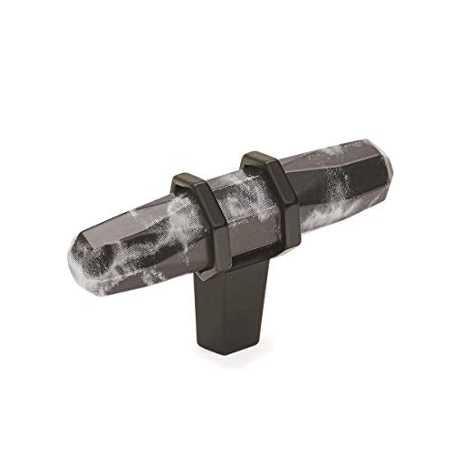 AMEROCK CARRIONE COLLECTION 2-1/2 IN. (64MM) KNOB BP36647MBKBBR - MARBLE BLACK - Brand New
