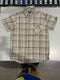 BLACK HORSE MEN'S S/S WOVEN PLAID SHIRT - MENS SMALL - BROWN/BLACK/WHITE/YELLOW - Brand New