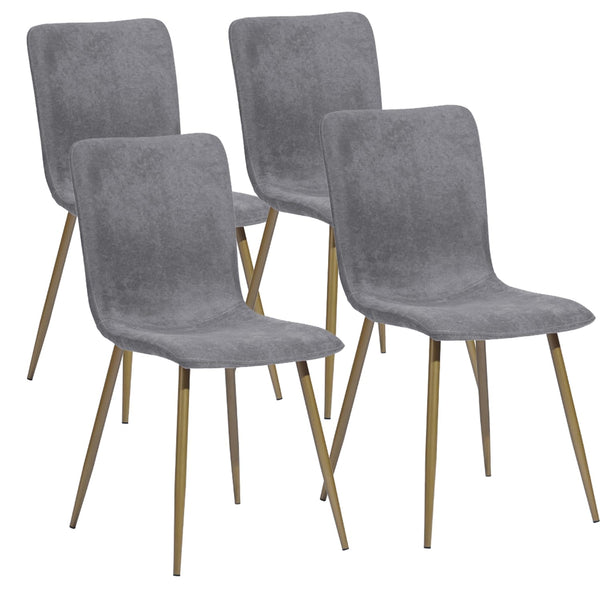 FurnitureR Modern Style Dining Chairs Set of 4 Comfy Side Chair with Fabric - Like New