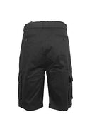 BLU ROCK MEN'S MODERN FIT COTTON FLEX STRETCH CARGO SHORTS - SIZE: 32 - BLACK - Like New