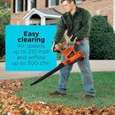 BLACK+DECKER ELECTRIC LEAF BLOWER, VACUUM, & MULCHER 300 CFM 210 MPH (BV3100) - Like New