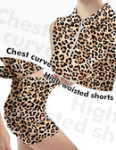 FKEEP Women's Tennis Golf Dresses Zipper V-Neck Sport Golden Leopard Small - Brand New