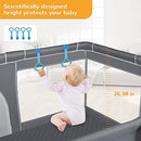 Li'l Pengyu - Gray PJ-127M Large Baby Playpen 50x50 in Mat No Gaps - Gray - Like New
