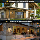 Brightever 2-Pack Dusk to Dawn Outdoor Wall Light Waterproof, 9033-A - BLACK - Like New