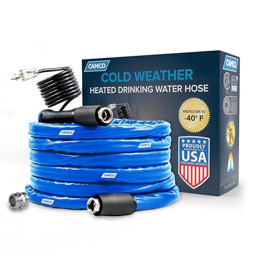 CAMCO 50-FT HEATED WATER HOSE FOR RV WATER LINE FREEZE PROTECTION - BLUE - Like New