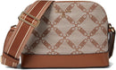 MICHAEL KORS JET SET CHARM LARGE DOME CROSSBODY WITH WEB STRAP - NATURAL/LUGGAGE - Like New