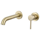 B09V5GDJH3-NEW GLENCA Brushed Gold Wall Mount Faucet Adjustable - Brand New