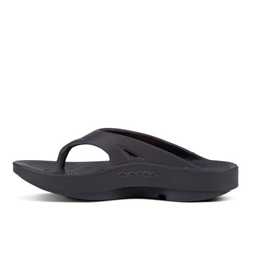 OOFOS OORIGINAL RECOVERY SANDALS MENS SIZE 10 WOMENS 12 BLACK - Like New