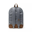 HERSCHEL HERITAGE BACKPACK SYNTHETIC LEATHER 21.5L - GRAY/TAN - Like New