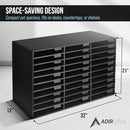 ADIROFFICE 30-SLOT CLASSROOM ORGANIZER FILE SORTER 501-30-BLK - BLACK - Like New
