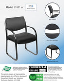 Boss Office Products Fabric Guest Chair Black (B9521-BK) - Brand New