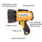EVERBRITE LED RECHARGEABLE SPOTLIGHT FLASHLIGHT 1000 LUMENS DIMMABLE - ORANGE - Like New